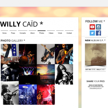 Photos pour le site de Willy Caïd